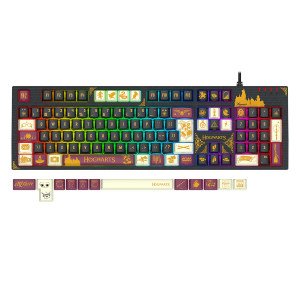 TECLADO MECANICO GAMER HARRY POTTER AMSA HOGWARTS RGB SWITCH BROWN REDRAGON HP-592RGB - Imagem 3