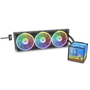 WATER COOLER 360MM THERMALTAKE MINECUBE 360 ULTRA, ARGB, LCD QUAD, BLACK - CL-W481-PL12SW-A - Imagem 2